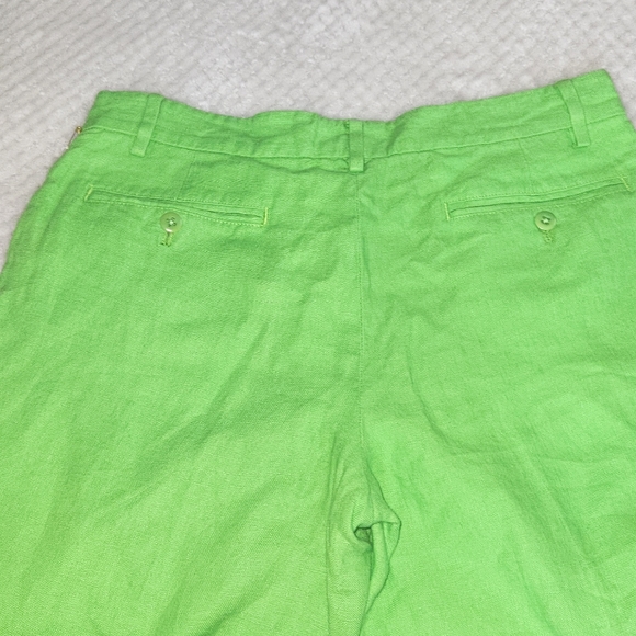 RALPH LAUREN WOMENS LINEN PANTS/TROUSERS NEON GREEN SIZE 6 NEW WITH TAGS - Picture 8 of 12